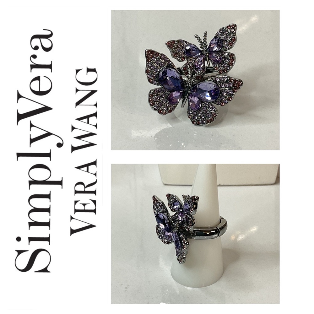 🌟 Simply Vera Wang Butterfly Stretch Cocktail Ring